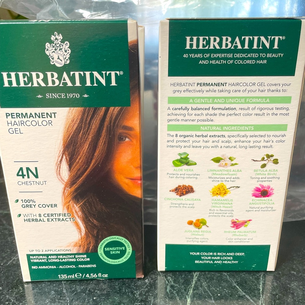 Herbatint Permanent Hair Color N4 Chestnut Brown.